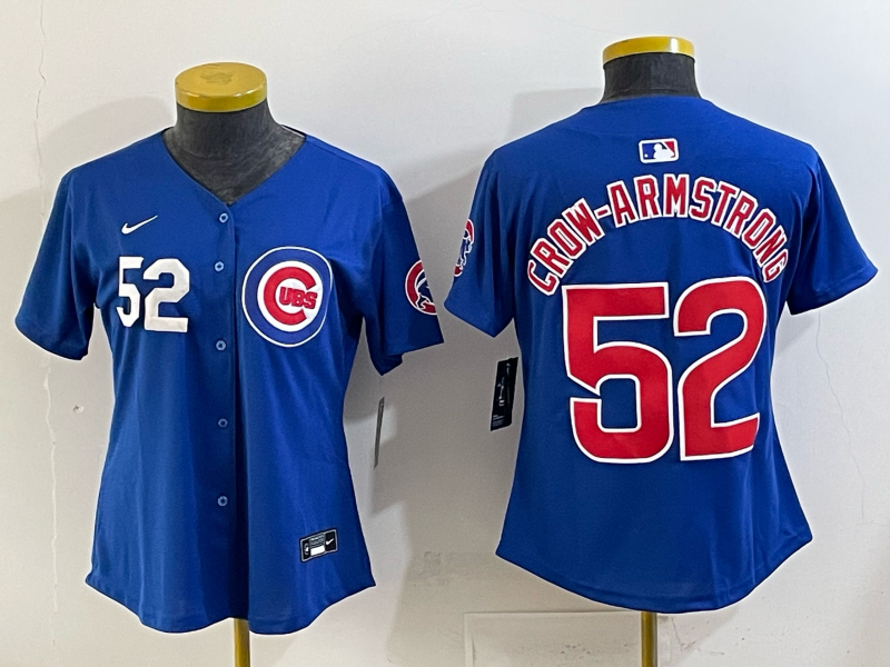 Youth Chicago Cubs #52 Crow Armstrong Blue Nike MLB 2025 Jersey 003